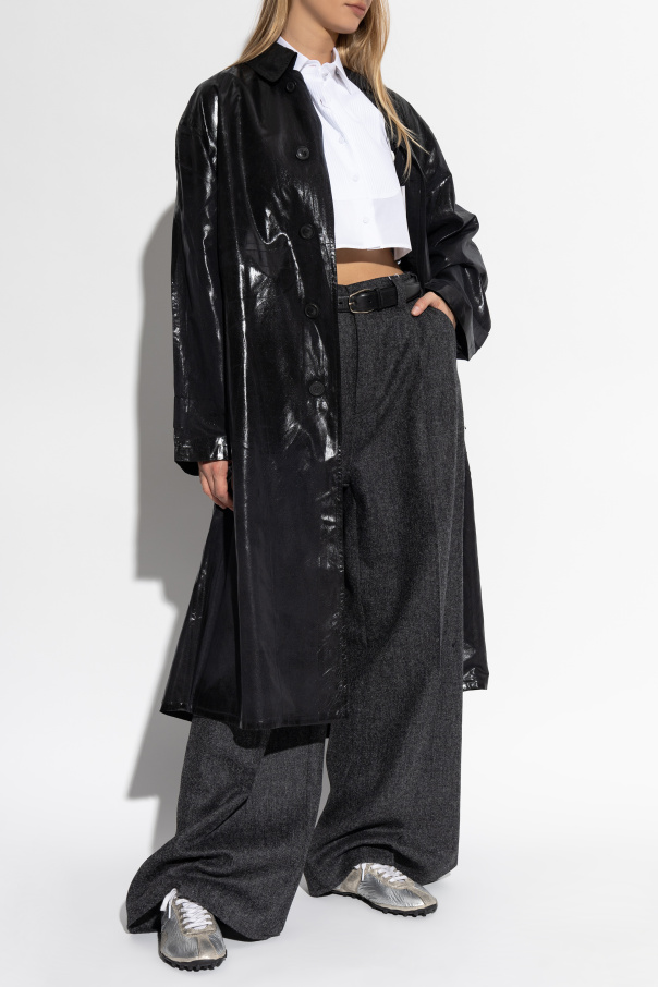 Maison Margiela Abrigo con efecto brillo