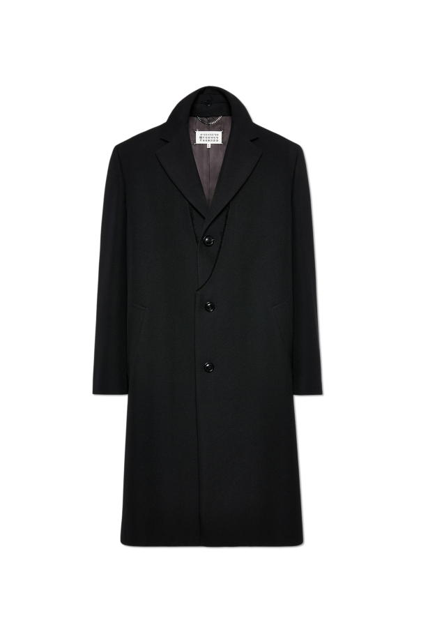 Wool coat with raw-edge finish od Maison Margiela