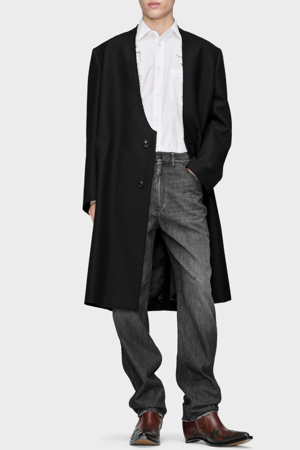 Maison Margiela Wool coat with raw-edge finish