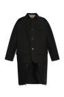 Maison Margiela BLACK Coat with corduroy inserts