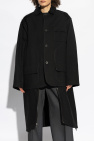 Maison Margiela BLACK Coat with corduroy inserts