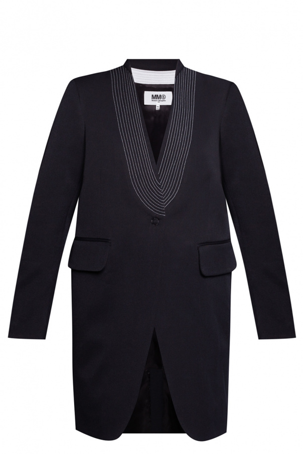 MM6 Maison Margiela Long blazer with stitching details