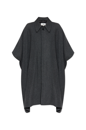 Coat with wool trim