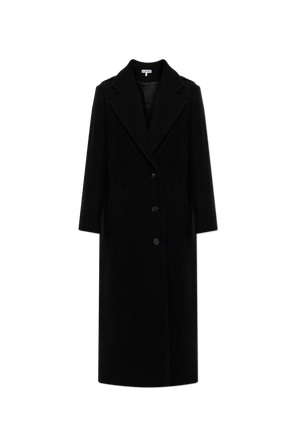 Cashmere coat with hood