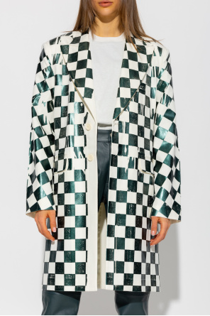 IN HONOUR OF MOVEMENT AND BREAKING PATTERNS Checked coat