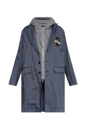 Abrigo de materiales combinados