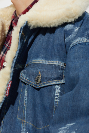 Dsquared2 Vintage-style denim coat