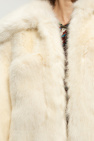Dsquared2 cream Faux fur coat