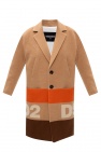 Dsquared2 beige Wool coat with logo