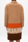 Dsquared2 beige Wool coat with logo
