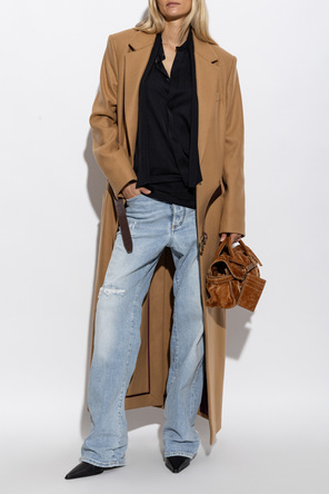 Dsquared2 Палтo с кожен колан
