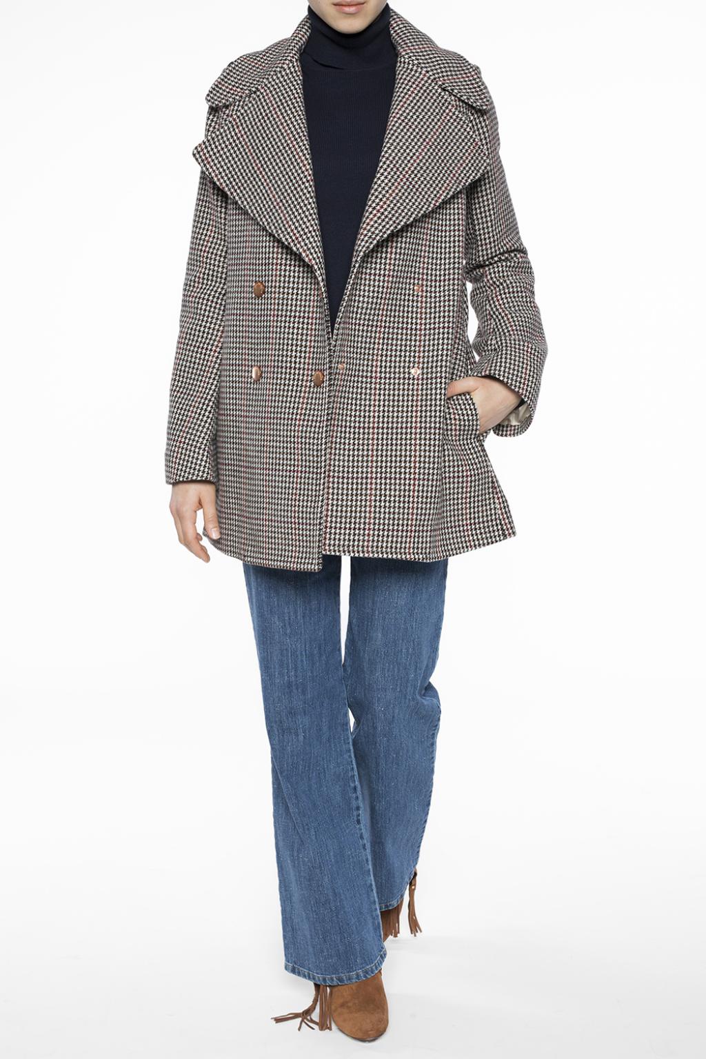 chloe houndstooth coat