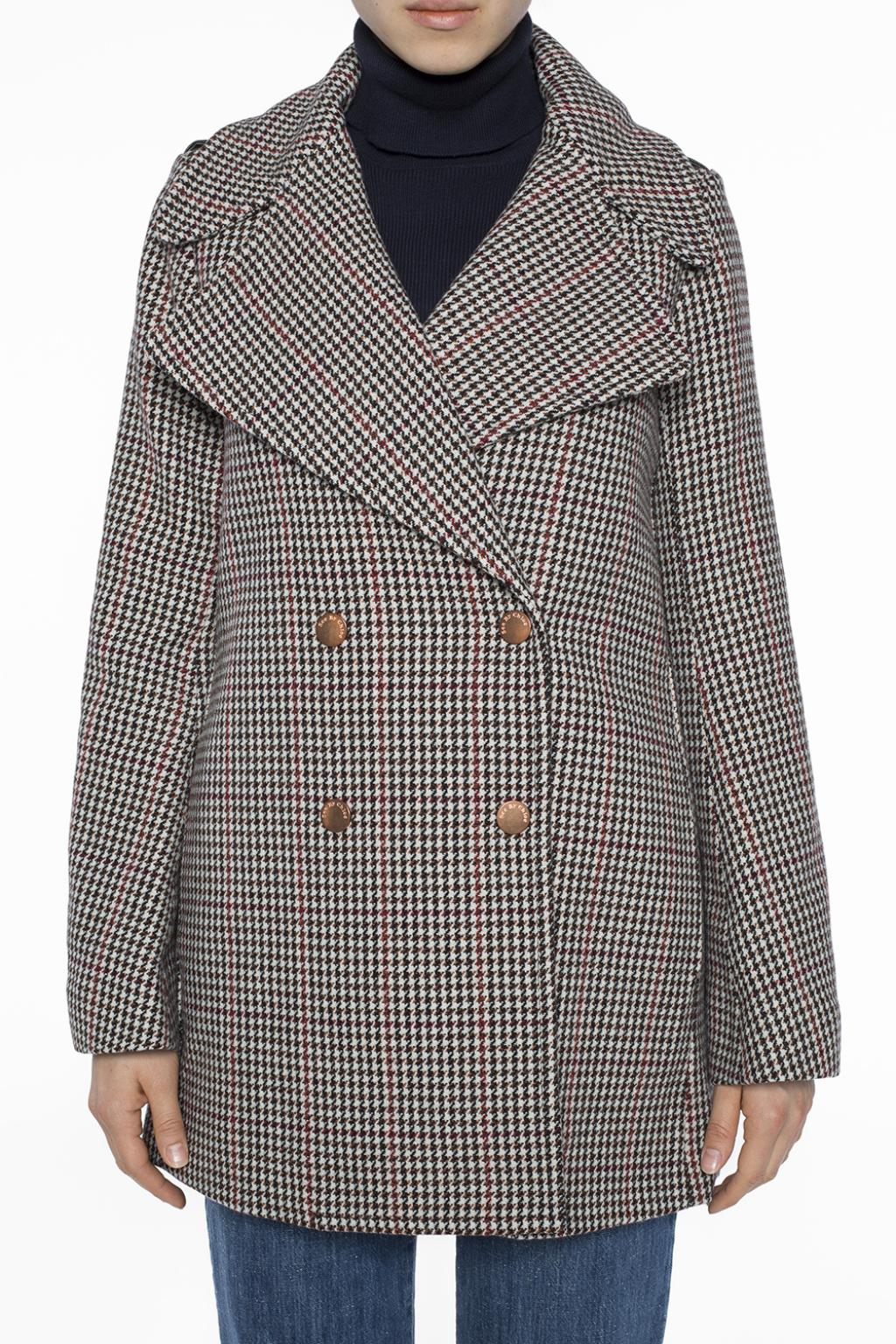 chloe houndstooth coat