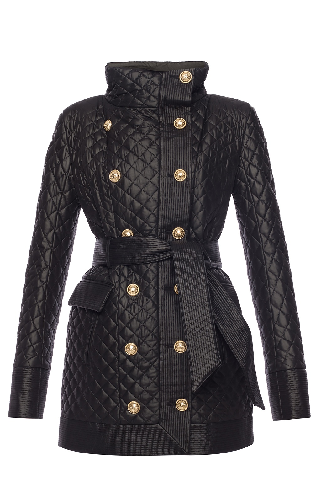 Balmain Belted quilted coat | Women's Clothing