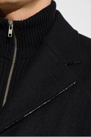MM6 Maison Margiela Wool coat with raw-edge finish