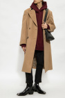 Maison Margiela beige Double-breasted coat with peak lapels