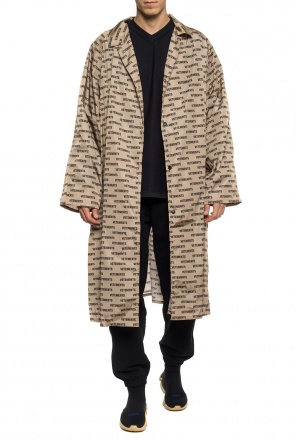 Logo-printed oversize coat od VETEMENTS