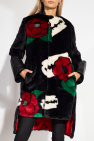 Undercover Fur coat with floral pattern