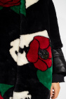 Undercover Fur coat with floral pattern