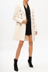 Balmain WHITE Wool coat with notch lapels