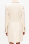 Balmain WHITE Wool coat with notch lapels