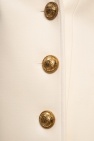 Balmain WHITE Wool coat with notch lapels