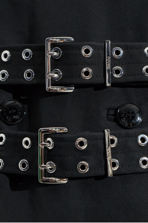 Ganni Baumwoll-Trenchcoat mit Gürtel