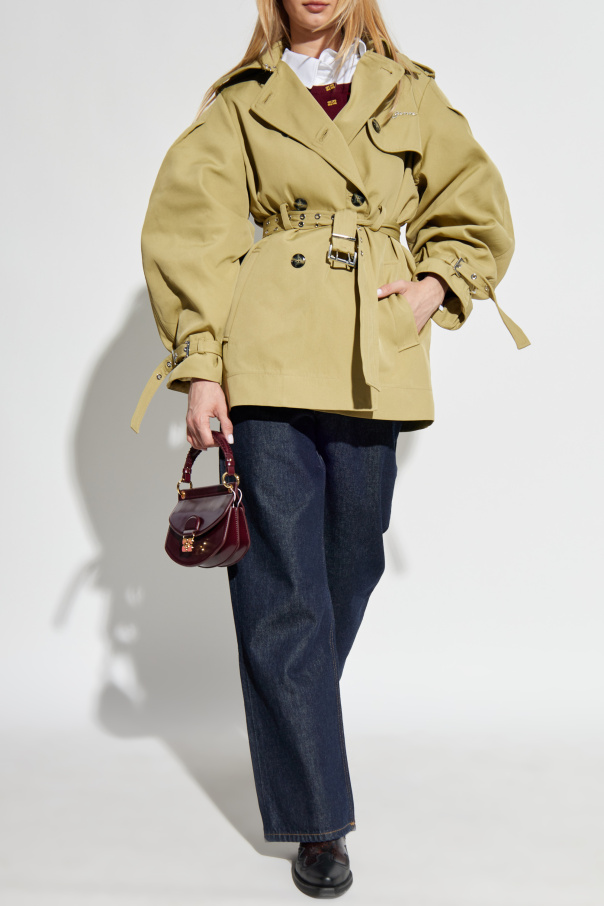 Ganni Short double-breasted trench coat