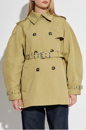 Ganni Short double-breasted trench coat