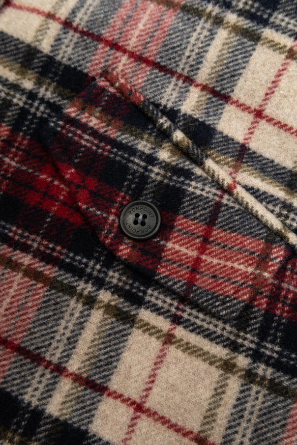 Bonpoint  Wool coat with check pattern