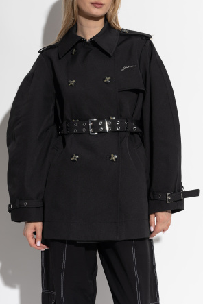 Ganni Trench corto de doble botonadura