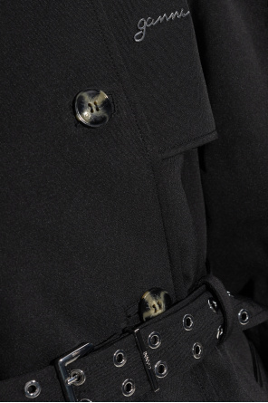 Ganni Trench corto de doble botonadura