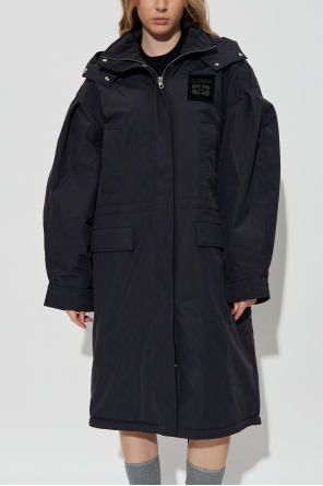 Ganni Long jacket with logo