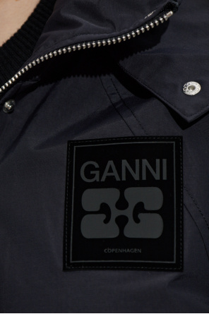 Ganni Long jacket with logo