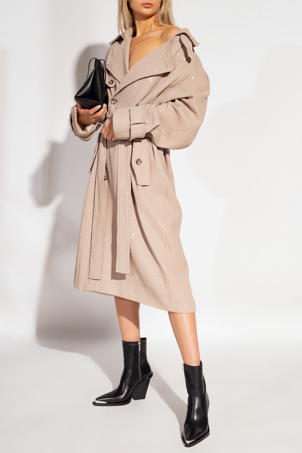 The Mannei ‘Soria’ sequinned trench coat