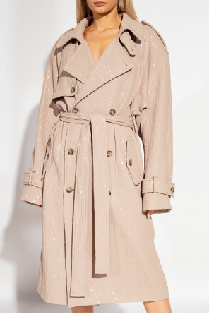 The Mannei ‘Soria’ sequinned trench coat