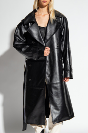 The Mannei ‘Soria’ leather trench coat