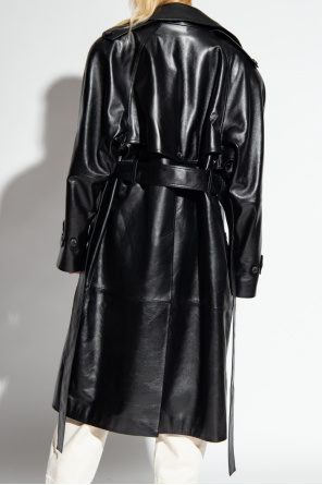 The Mannei ‘Soria’ leather trench coat