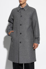 Officine Generale GREY Coat with wool finish