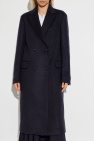 Officine Generale NAVY BLUE Wool coat