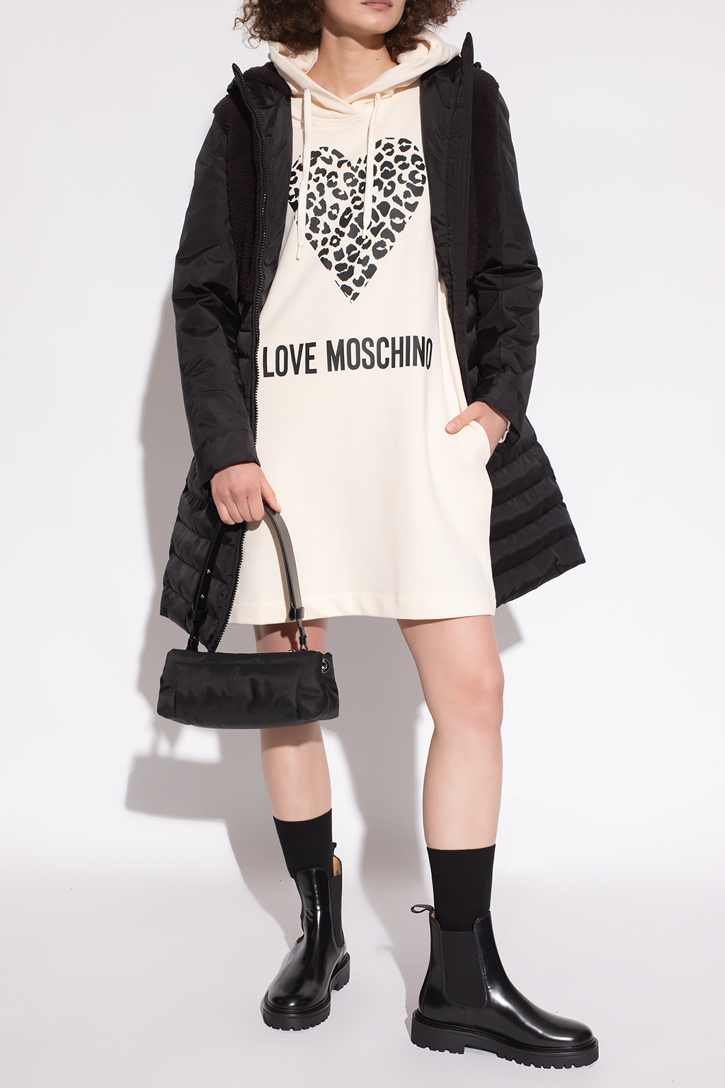 Love Moschino Coat with logo