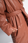 Proenza Schouler White Label horizontal-stripe V-neck jumper Coat with belt