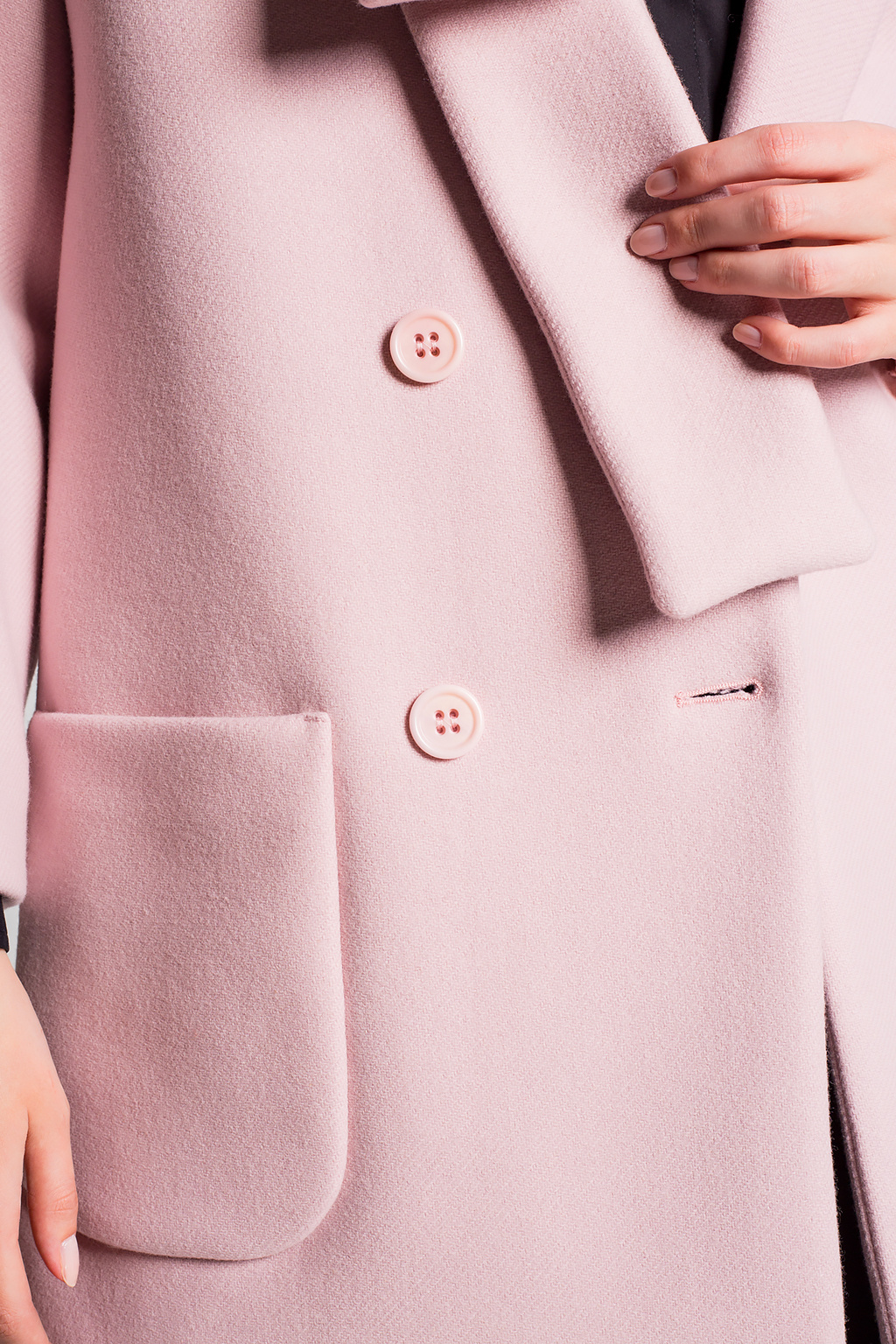 Red valentino button-detail Wool coat