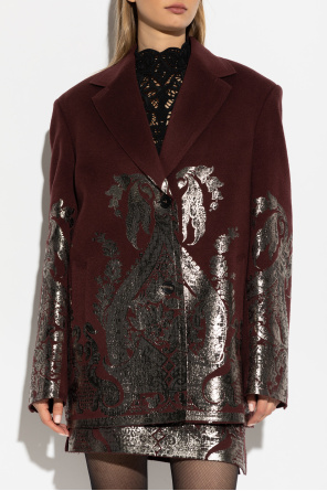 Etro Wool coat with print