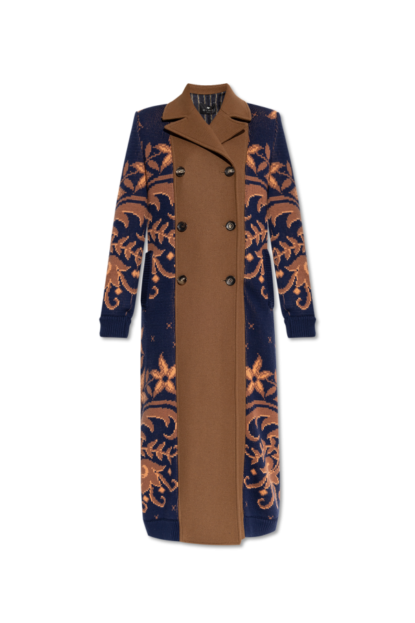 Coat made of combined materials od Etro