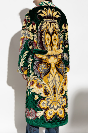Etro Velvet coat with belt