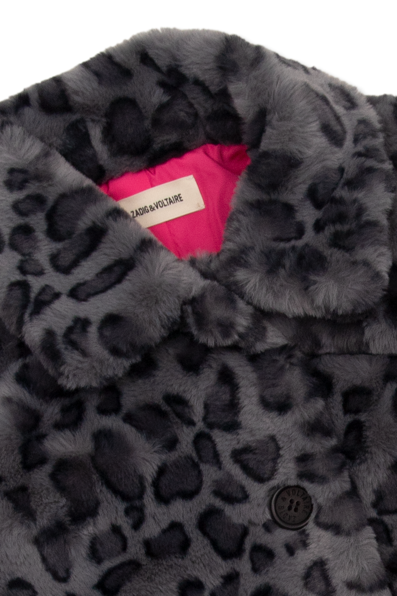 Ties / bows Faux fur coat