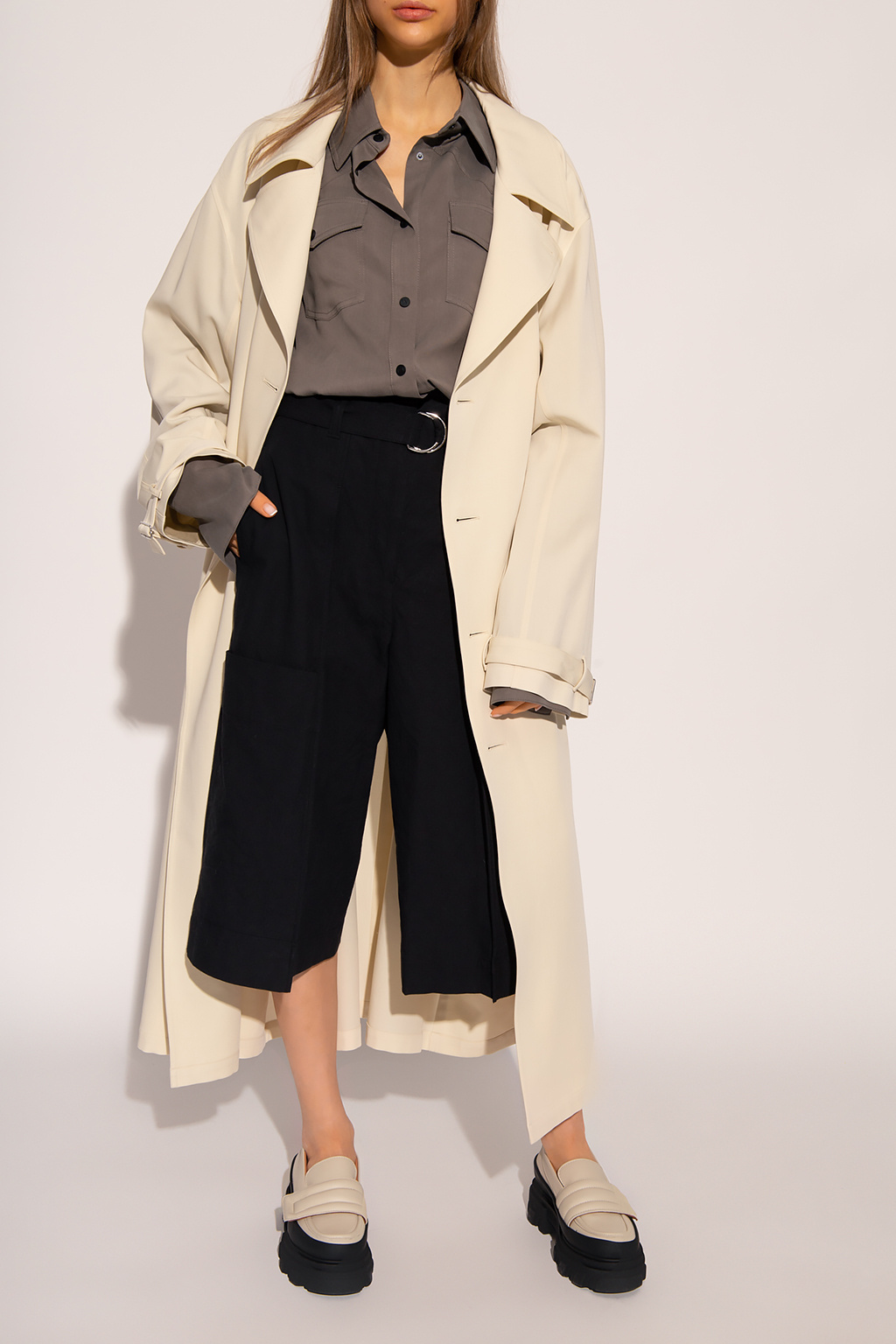 Lemaire Double-breasted wool coat