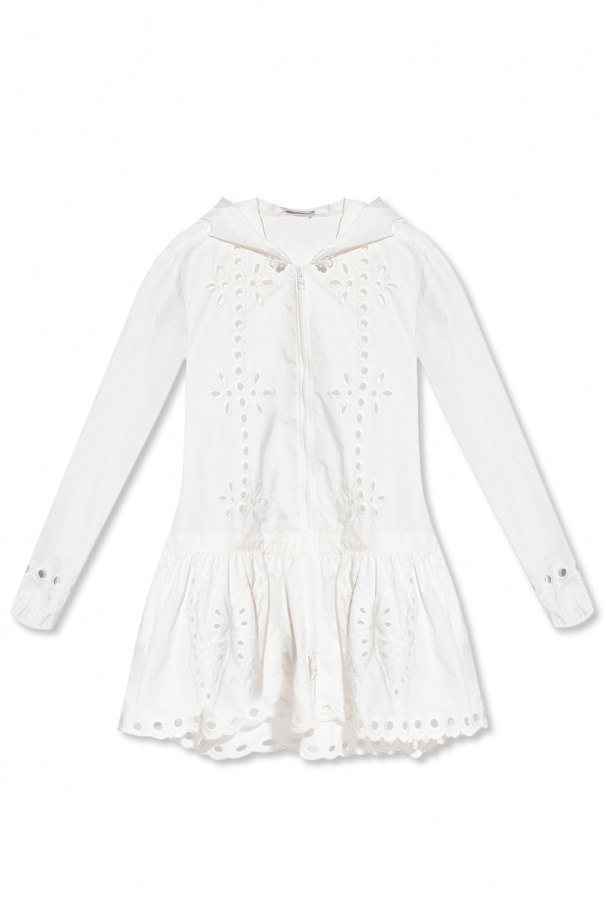 Red valentino Bag Crop coat with ruffle