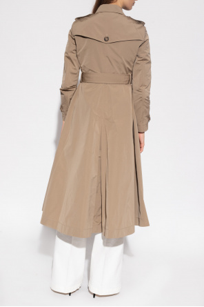 Red main valentino Pleated trench coat